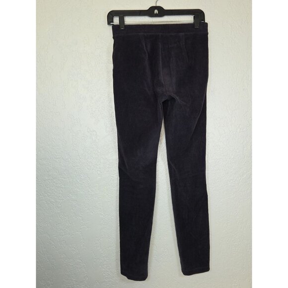 Lands' End Corduroy Straight Elastic Waist Pull Blue Pockets Small - Picture 3 of 5